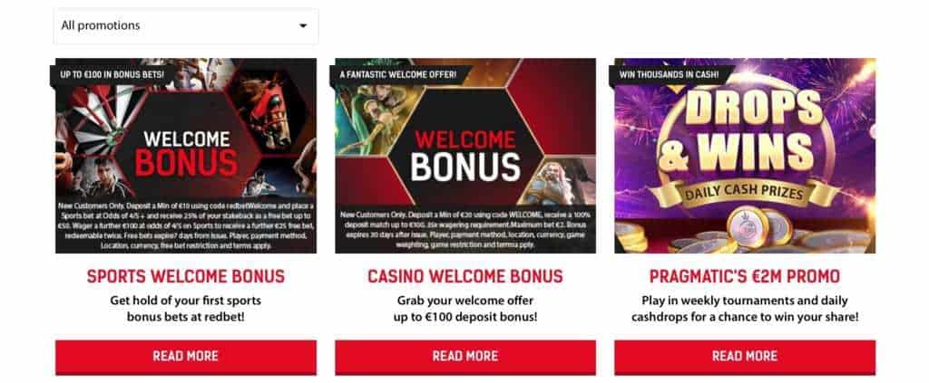 redbet offers