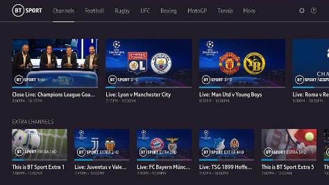 bt sport live αγώνας